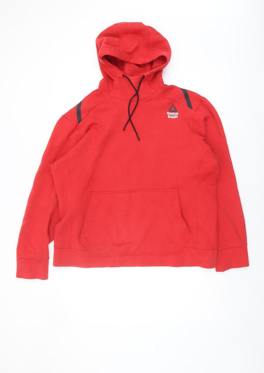 Reebok Men's Red Hoodie Pullover Size M