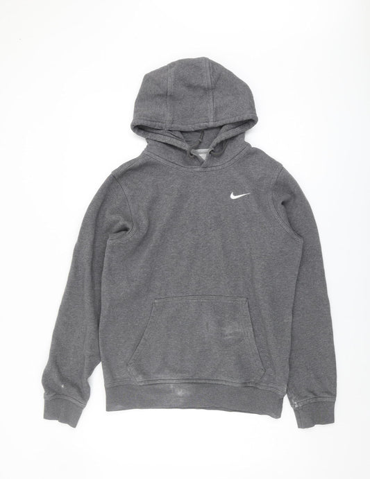Mens UK S Regular Nike Grey Pullover Hoodie