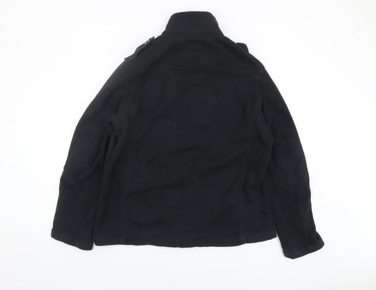 Lee Cooper Men's Black Military Jacket L