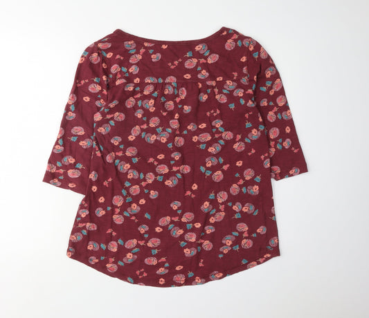 Fat Face Women's Floral Top, Size 12, Multicoloured, Casual