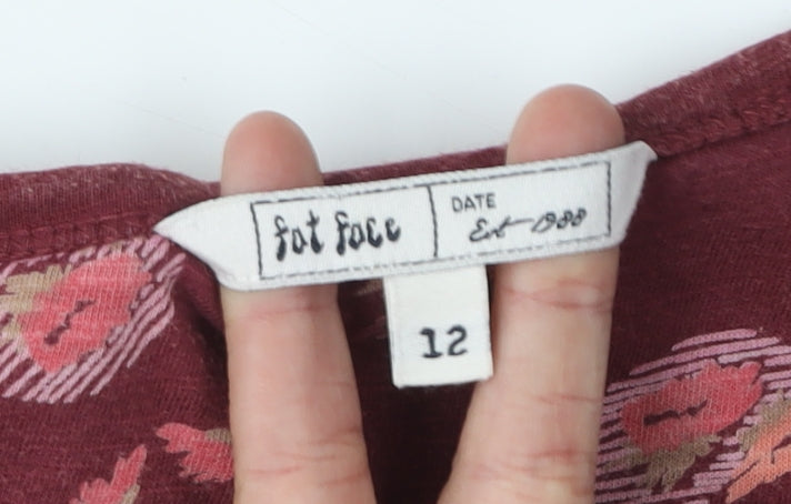 Fat Face Women's Floral Top, Size 12, Multicoloured, Casual