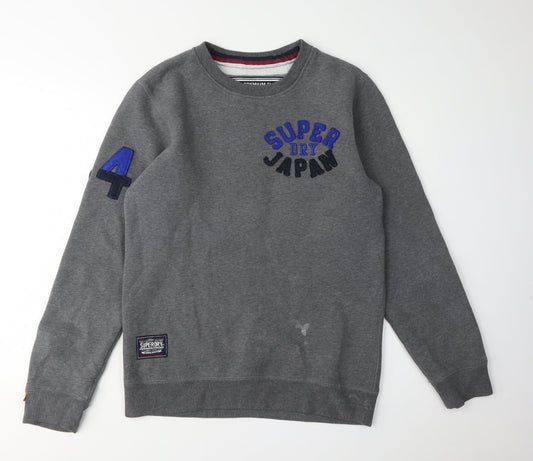 Mens UK M Regular Superdry Grey Pullover Sweatshirt