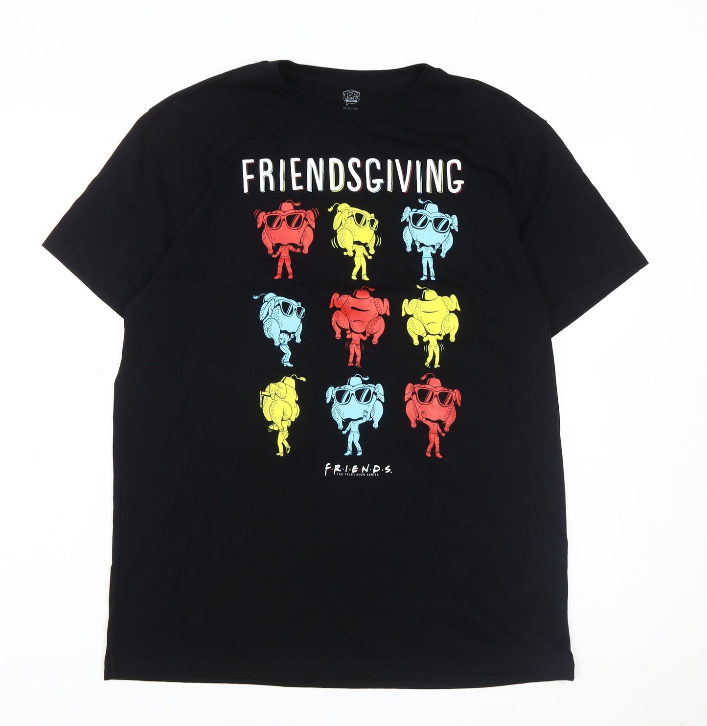 Friends Black XL T-Shirt for Men - Fun Graphic Print