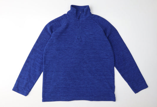 Mountain Warehouse Men's Blue Fleece 1/4 Zip Sweatshirt - L