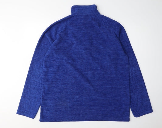 Mountain Warehouse Men's Blue Fleece 1/4 Zip Sweatshirt - L