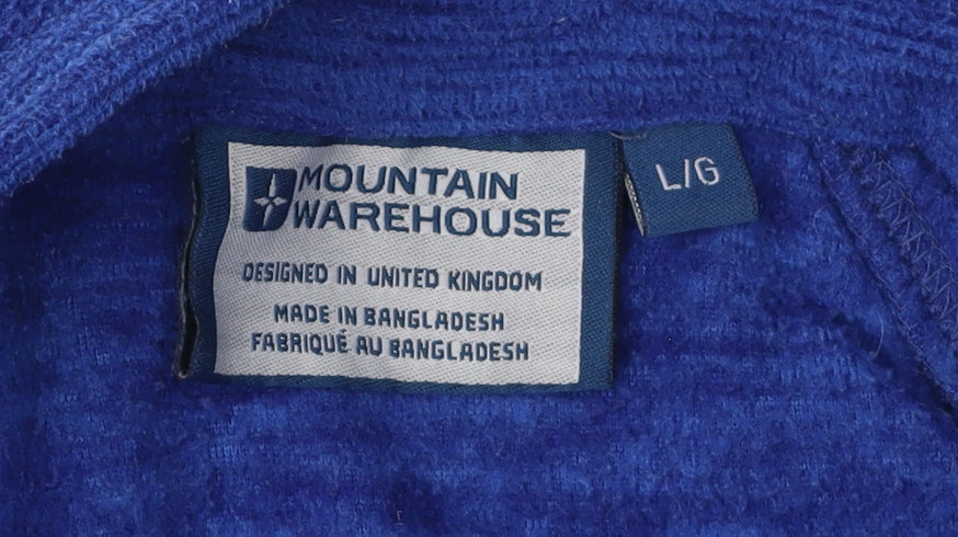 Mountain Warehouse Men's Blue Fleece 1/4 Zip Sweatshirt - L