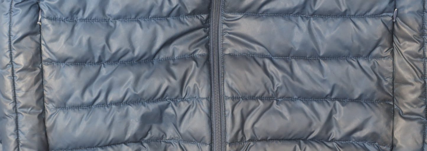 Ellesse Men's Blue Puffer Jacket L Hooded Zip Casual