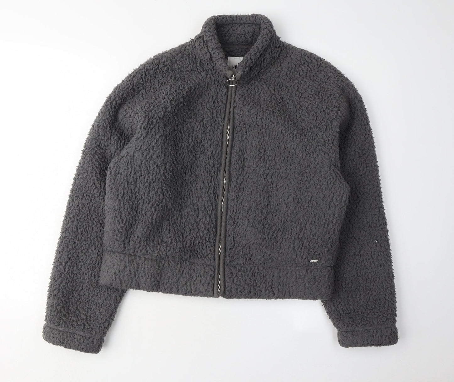 Hollister Women’s Grey Cropped Casual Jacket Size S