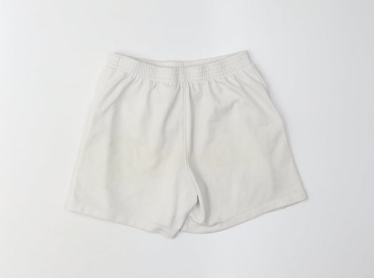 Nike Boys White Football Shorts M - Athletic Comfort Polyester