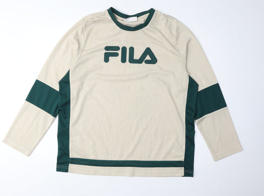 Fila Men's Beige XL Long Sleeve Jersey Top