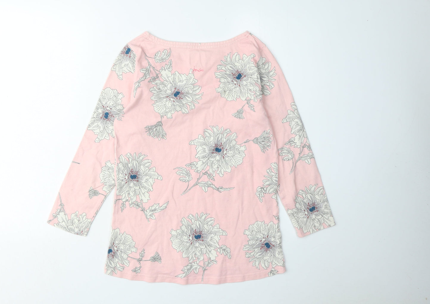 Joules Women's Pink Floral T-Shirt XS
