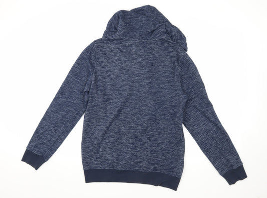 Hollister Men's Blue Hooded Basic Jacket, Size S