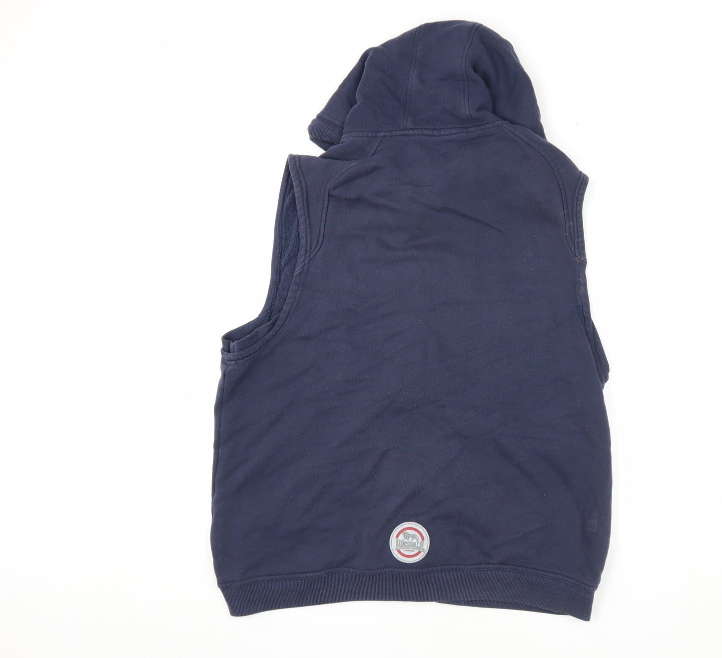Lonsdale Men's Blue Sleeveless Hoodie Jacket Small