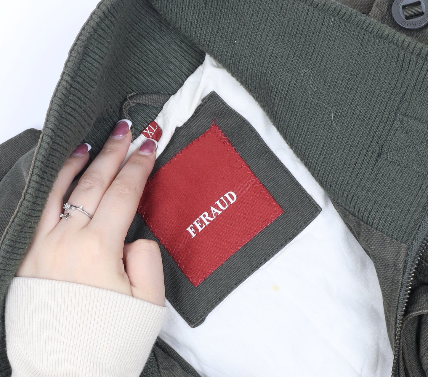 Feraud Men's Green Military Jacket, 2XL, Autumn