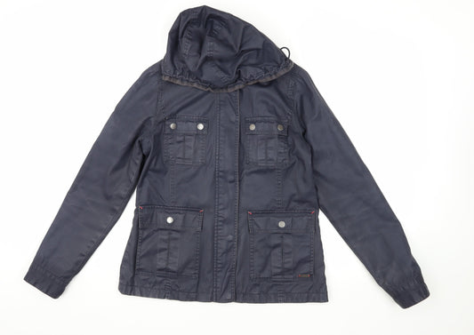 White Stuff Women's Blue Parka Jacket Size 8