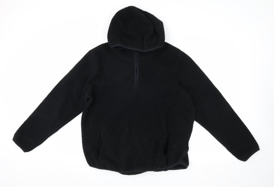 Mountain Warehouse Unisex Black Fleece Hoodie, Size 16