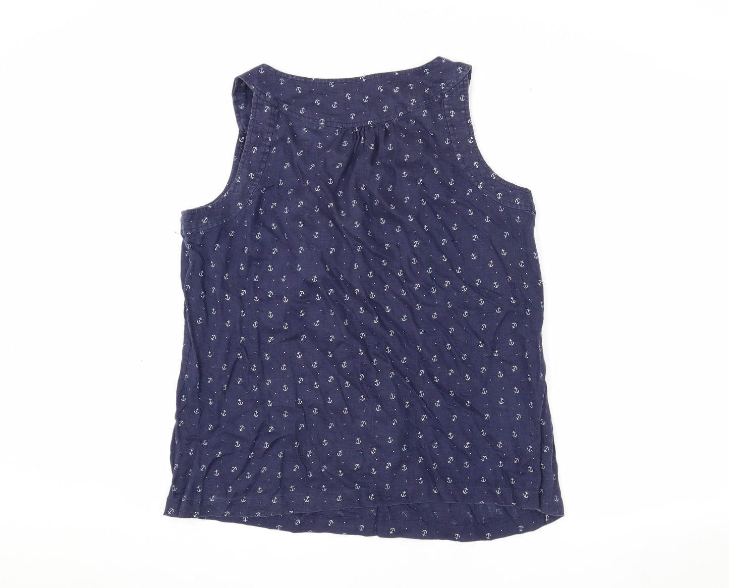 kew 159 Women's Blue Cotton Tank Top - L