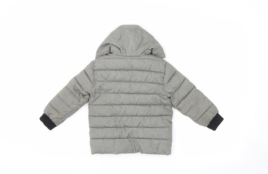 Batman Boys Grey Hooded Puffer Jacket 2-3 Years
