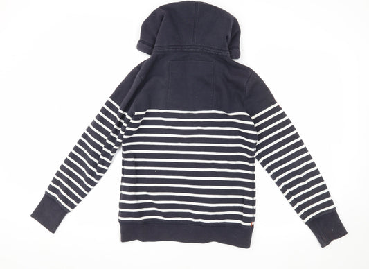 Superdry Men's Blue Striped Hooded Jacket M