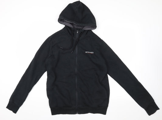 McKenzie Men's Black Basic Hooded Jacket L