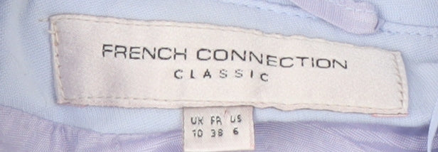 Close-up detail of French Connection Blue Women's Blazer, size 10