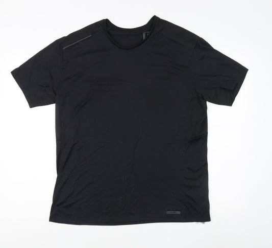 Decathlon Men's Black XL T-Shirt Athletic Fit