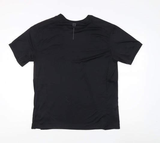 Decathlon Men's Black XL T-Shirt Athletic Fit