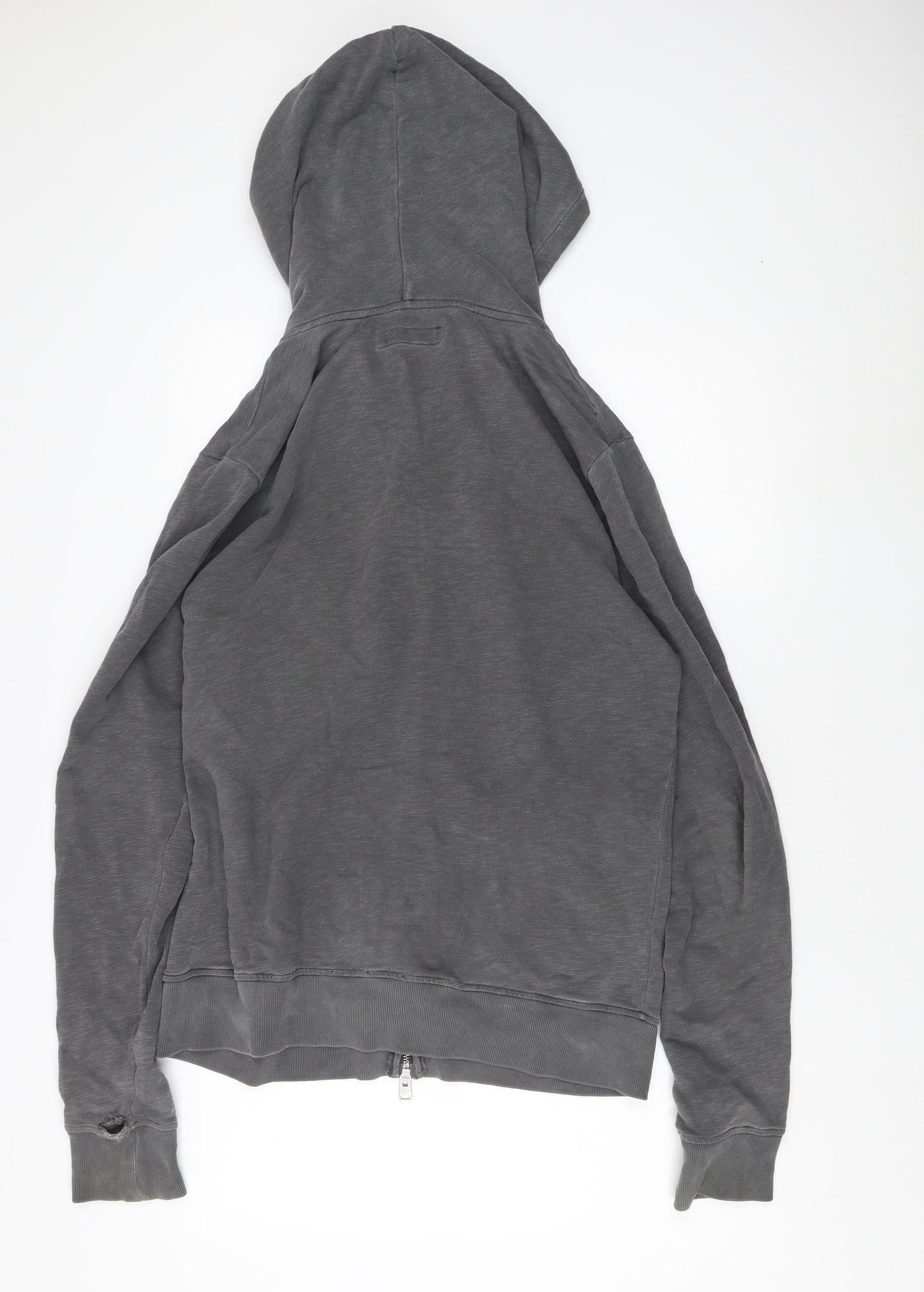 AllSaints Men's Grey Full Zip Hoodie Medium