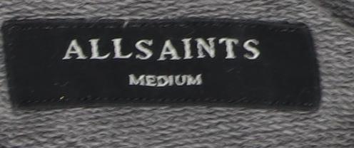 AllSaints Men's Grey Full Zip Hoodie Medium