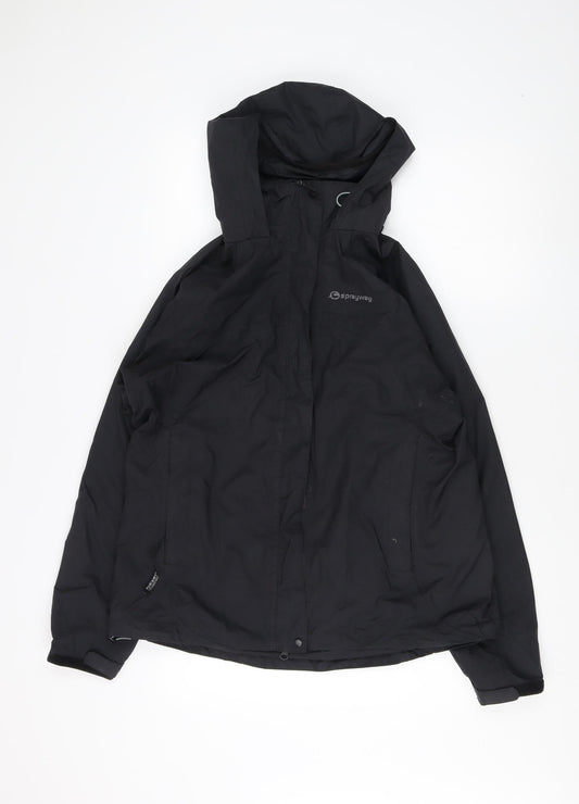 Sprayway Women's Black Hooded Jacket Size L