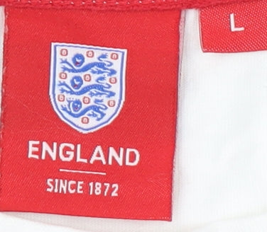 England Men's White L Patriotic Sports T-Shirt