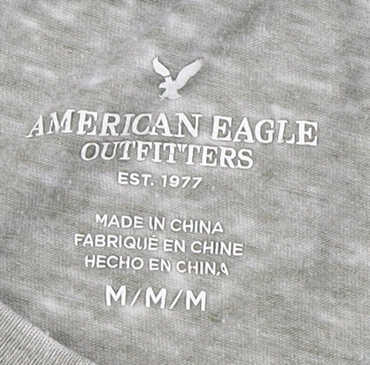 American Eagle Unisex Green Crew Neck T-Shirt M
