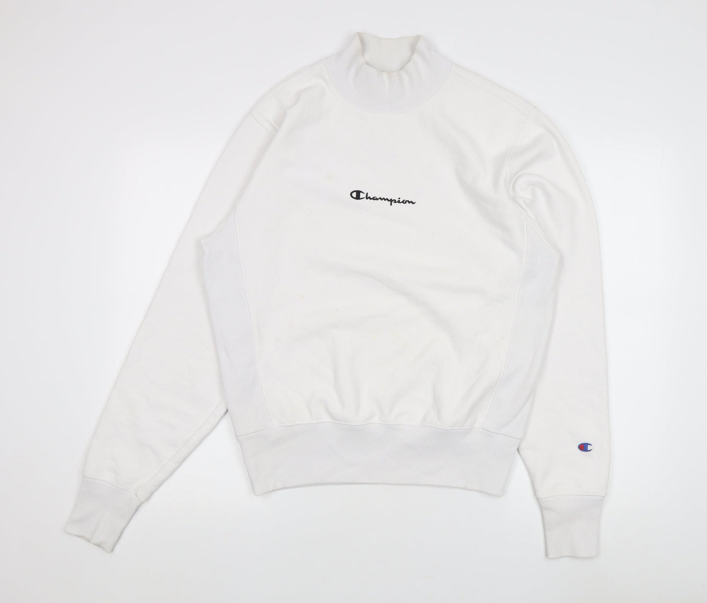 Champion Women's White Mock Neck Sweatshirt - Size S