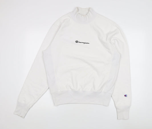 Champion Women's White Mock Neck Sweatshirt - Size S