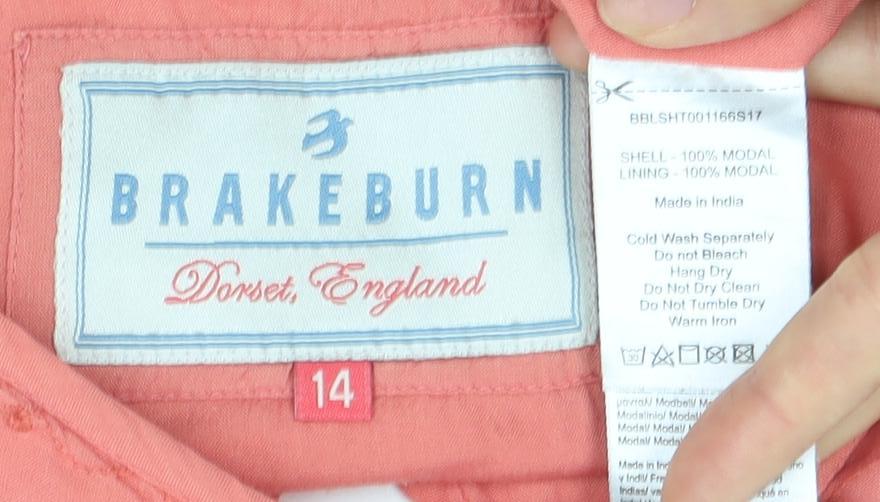 Brakeburn Women's Pink Blouse - Size 14 Casual