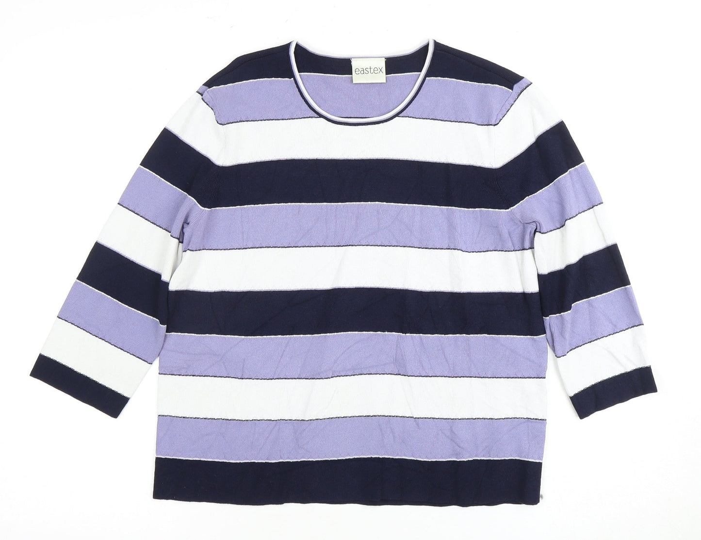 Eastex Women's Multicoloured Striped T-Shirt 12/14