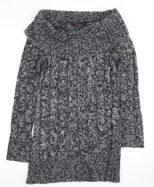 Joe Browns Women's Grey Cowl Neck Chunky Knit Jumper