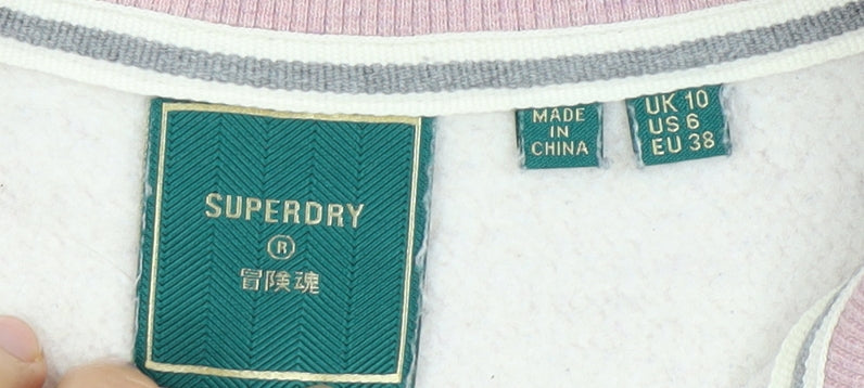 Superdry Women's Pink Pullover Sweatshirt Size 10