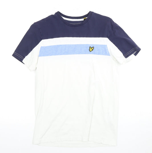 Lyle & Scott Men's Blue Colourblock T-Shirt - S