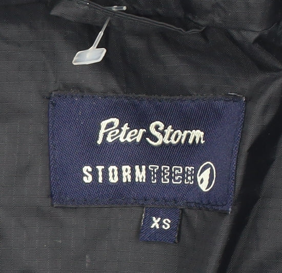Peter Storm Men's Black XS Hooded Waterproof Jacket 32-34"