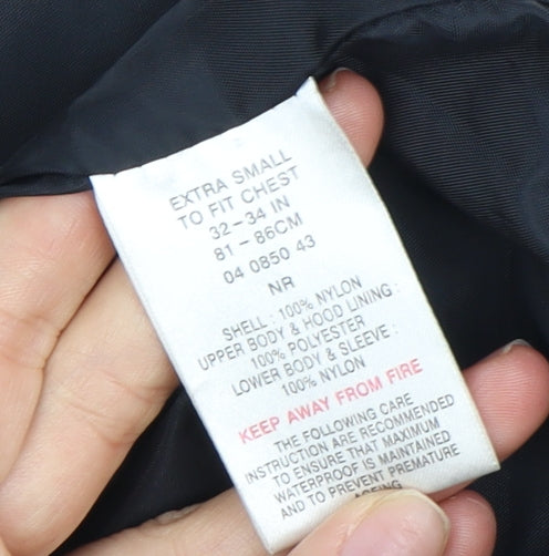 Peter Storm Men's Black XS Hooded Waterproof Jacket 32-34"