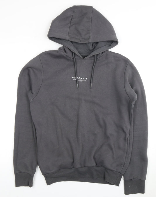 McKenzie Mens Grey Pullover Hoodie Medium