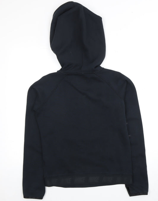 Nike Women's Black Hoodie, S, Zip Pockets, Activewear