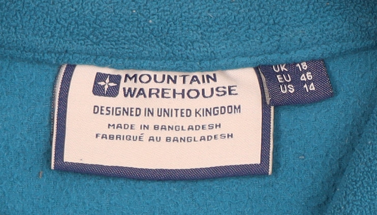 Mountain Warehouse Women's Blue Fleece Jacket Size 18