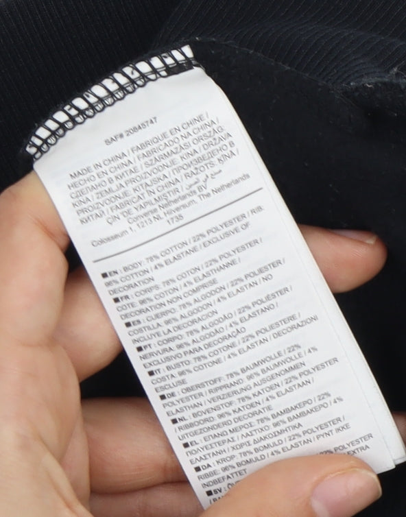 Converse Unisex Black Medium Pullover Sweatshirt