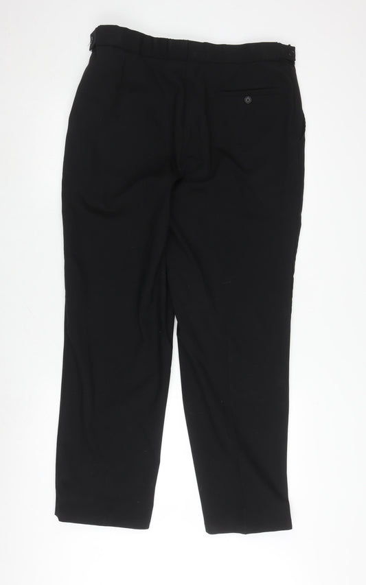 Moss Bros Men's Black Trousers Size 36 Business