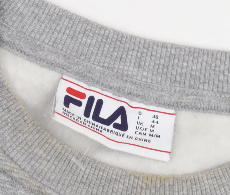 FILA Men's Grey Logo Sweatshirt M Classic Pullover