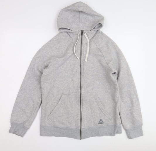 Reebok Unisex Grey Full Zip Hoodie, Size M