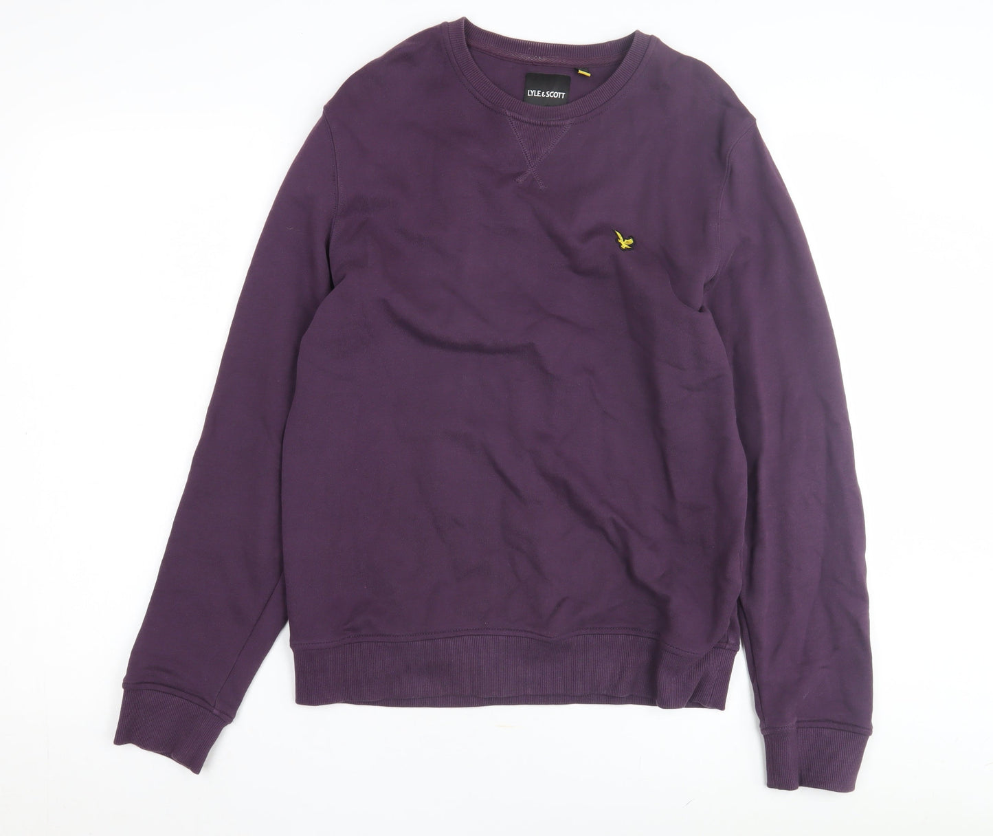 Lyle & Scott Men's Purple Sweatshirt M Logo Crew Neck