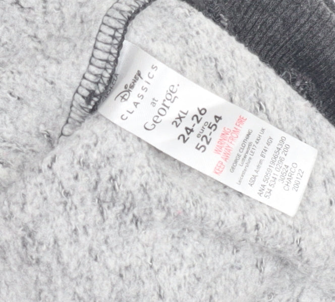 Disney George Bambi Unisex Black Pullover Sweatshirt Size 24